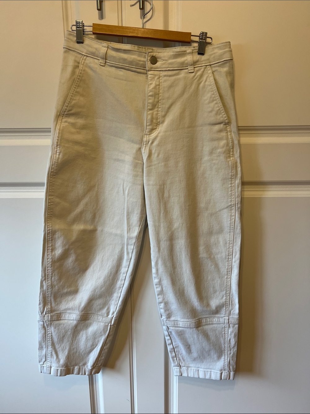 Everlane Utility Barrel Pants, Bone, 12